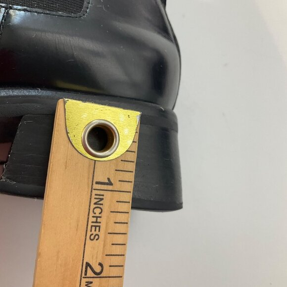 Cole Haan Womens Sz 7B Black Leather Chunky Chelsea Boots Slip-On Shoes Brazil - Picture 7 of 13